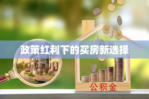 公馆政策红利下的买房新选择